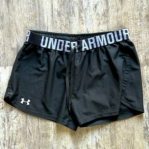 Under Armour black running shorts